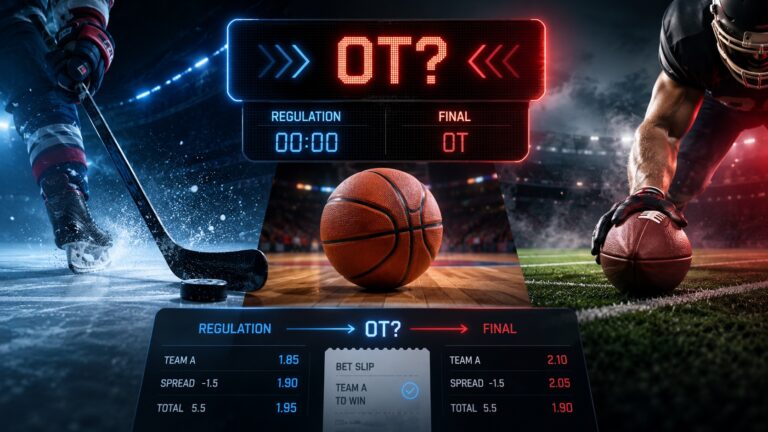 NHL, NBA, NFL — kiedy dogrywka liczy się do wyniku zakładu